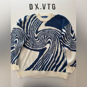 Aelfric Eden Blue and White Swirl Sweater